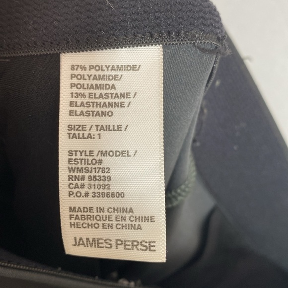 James Perse Y/OSEMITE Scuba Black and Gray Zippered Leggings size 1 small - Picture 13 of 15